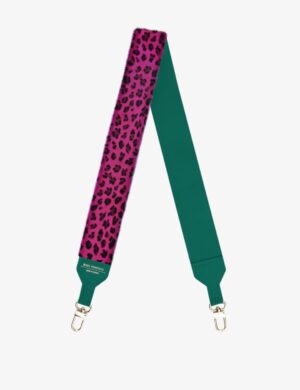 długi pasek emerald magenta leopard do torebki skórzanej make yourself