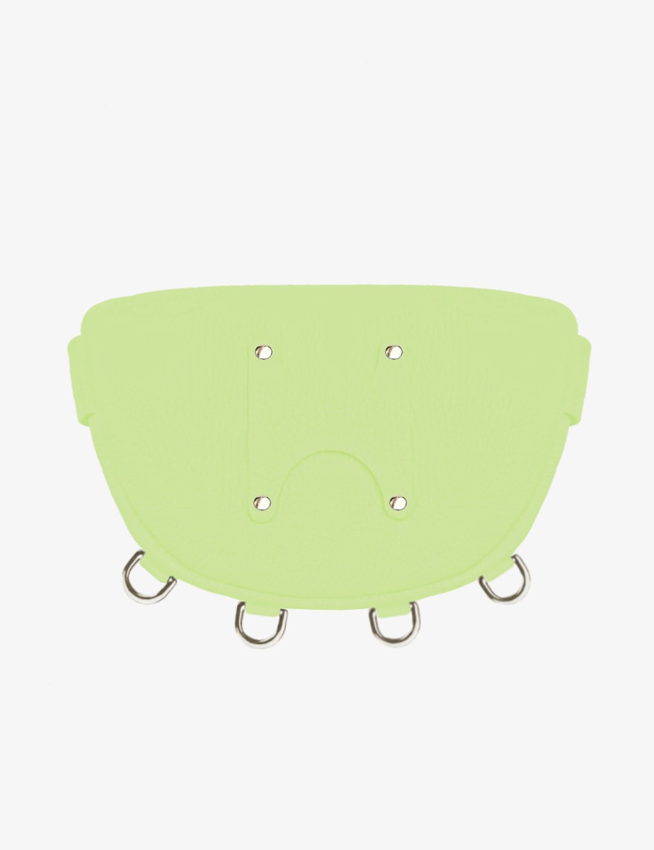 Zielona torebka z frędzlami Baby Luna apple green lime white set II triangle 4