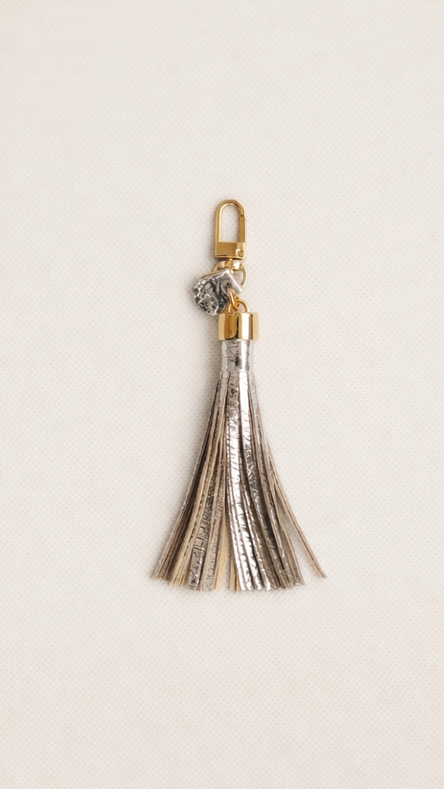 Frędzel skórzany do torebki simple bright mirror