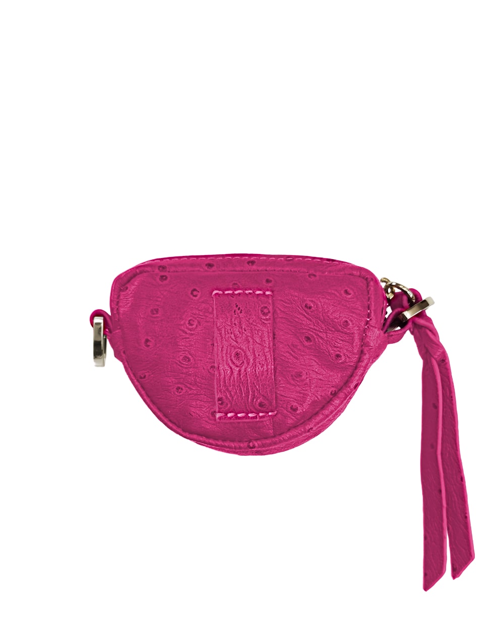 Skórzana mini torebka półksiężyc LUNA XS Hot Pink Ostri 2