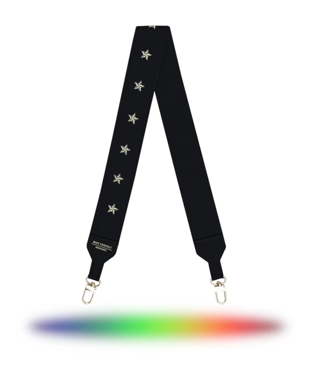 Skórzany długi szeroki pasek do torebki Stars