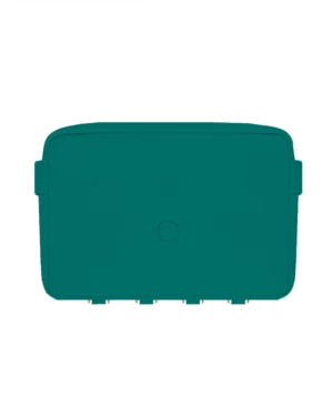 Skórzana torebka pudełkowa CUBE M kreator bazy Grain - emerald tył torebki