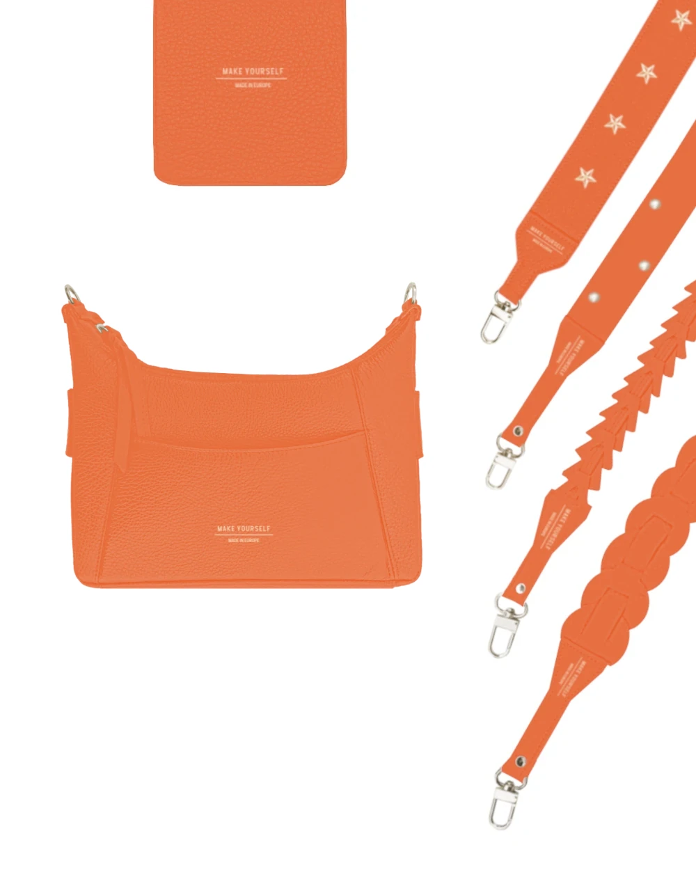 Kreator pomarańczowej torebki personalizowanej STELLA M Orange Grain