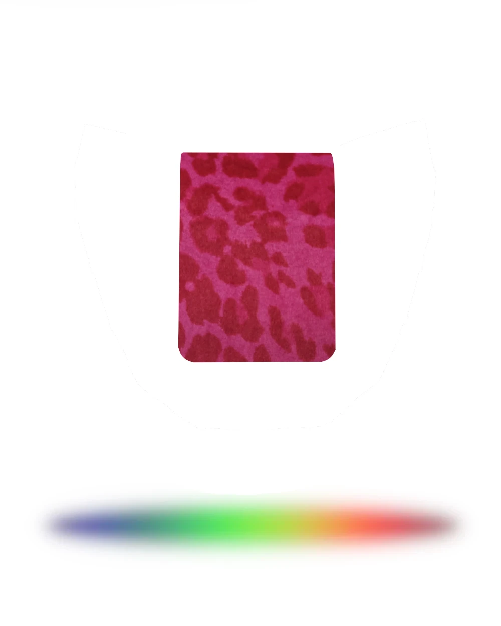 Leopard Pink wymienna wąska klapa do torebki RECTANGULAR