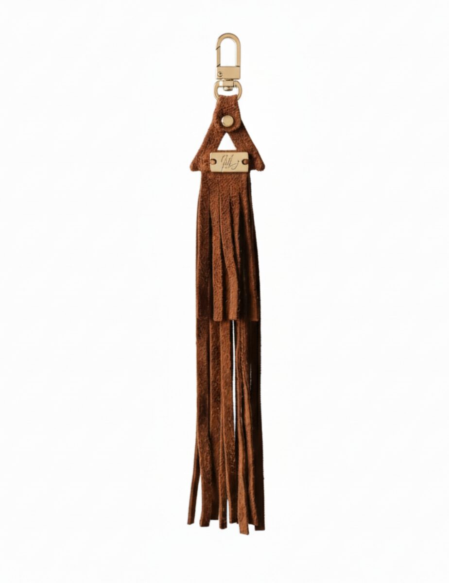 Frędzel zamszowy do torebki TRIANGLE cinnamon