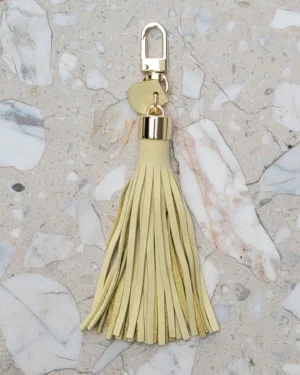 2 Frędzle skórzane do torebki SIMPLE Lime