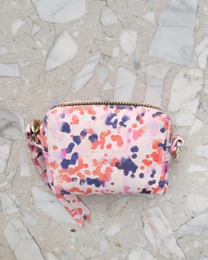 Skórzana mini torebka pudełkowa CUBE XS Aquarelle