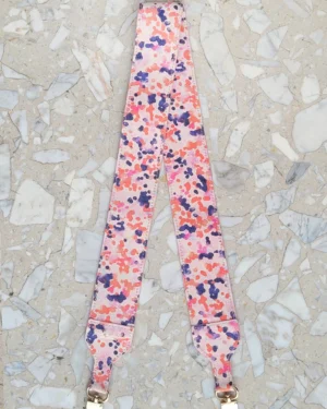 Skórzany długi pasek do torebki Aquarelle