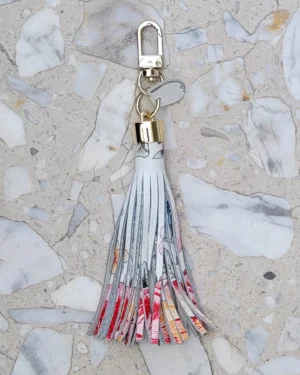 2 Frędzle skórzane do torebki SIMPLE Floral