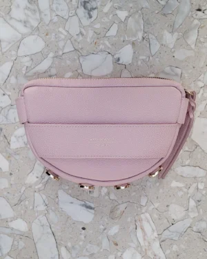 Skórzana torebka półksiężyc BABY LUNA LiIac