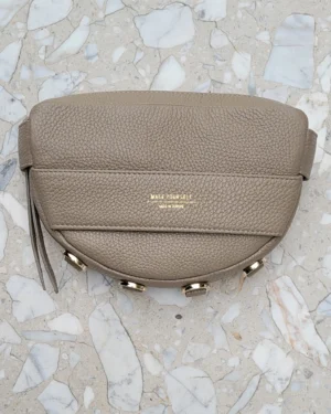 Skórzana torebka półksiężyc Baby LUNA Truffle