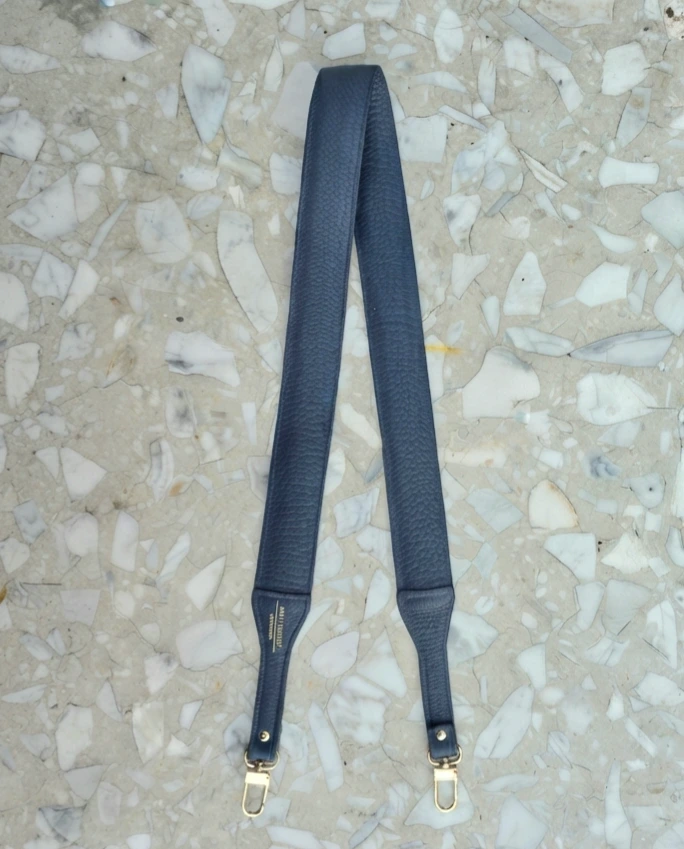 Skórzany długi pasek do torebki Dark Jeans