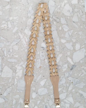 Skórzany długi pasek do torebki Triangle Sandstorm