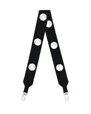 Długi pasek zamszowy Black Sesame Circle