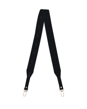 Długi pasek zamszowy Black Sesame SLIM Luna