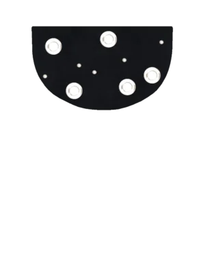 Wymienna klapa zamszowa Black Sesame Moon Circle