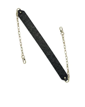 Długi pasek z łańcuszkiem II Ankier Black Wild Roses