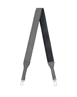 Długi pasek zamszowy Polka dot SLIM