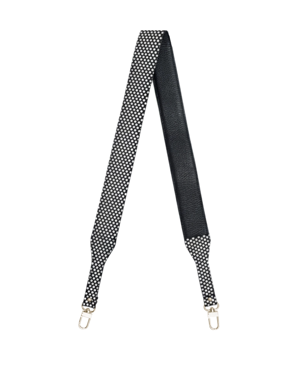 Długi pasek zamszowy Polka dot SLIM