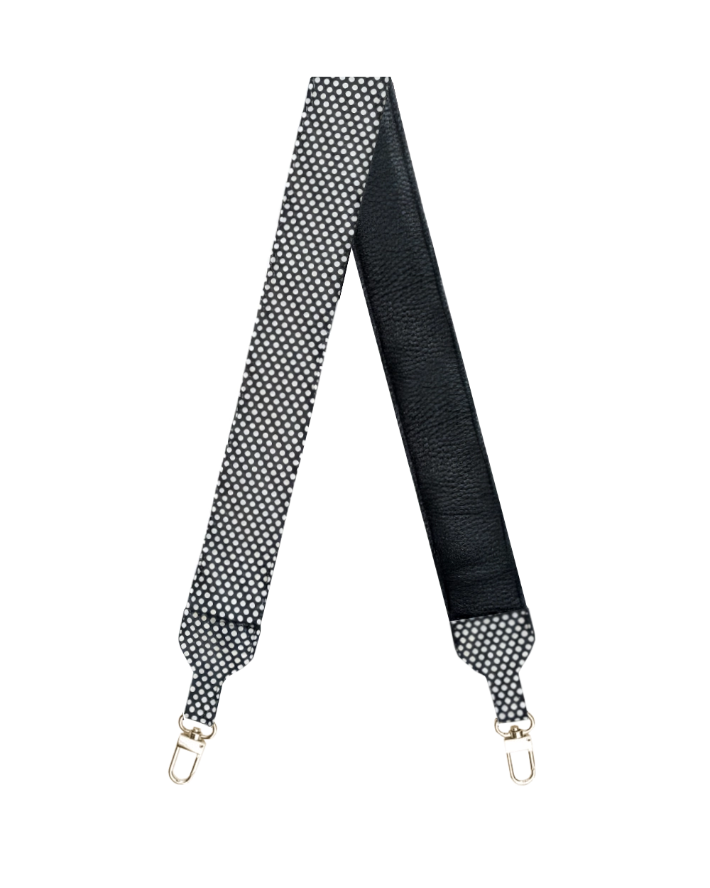 Długi pasek zamszowy Polka dot