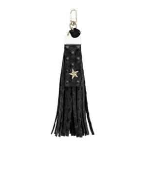 Frędzel skórzany do torebki STARS Black Pyramid