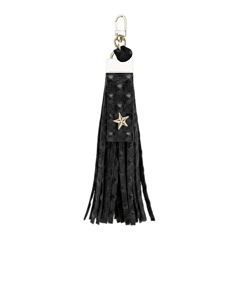 Frędzel skórzany do torebki STARS Black Pyramid