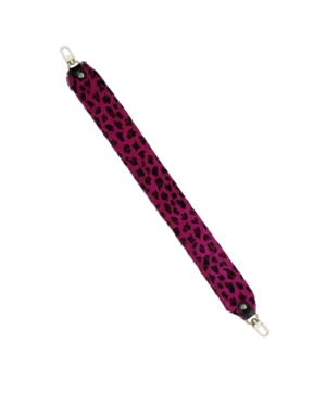 Krótki pasek z włosiem Magenta Leopard