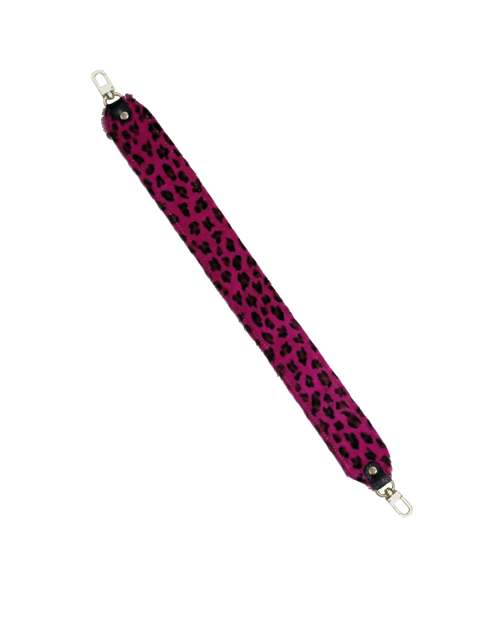 Krótki pasek z włosiem Magenta Leopard