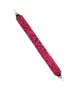 Krótki pasek z włosiem Pink Leopard