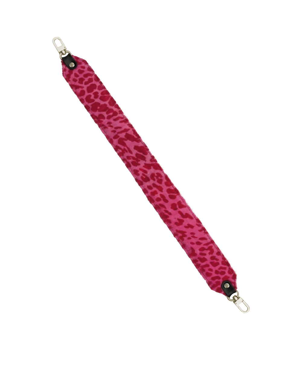 Krótki pasek z włosiem Pink Leopard