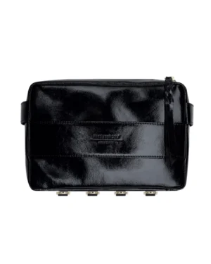 Skórzana torebka modułowa CUBE M Gloss Black