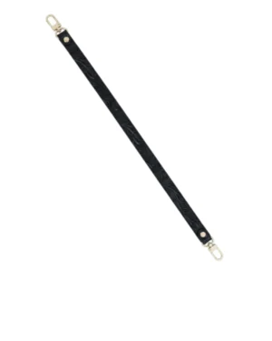 Skórzana rączka do torebki THIN Black Wild Roses