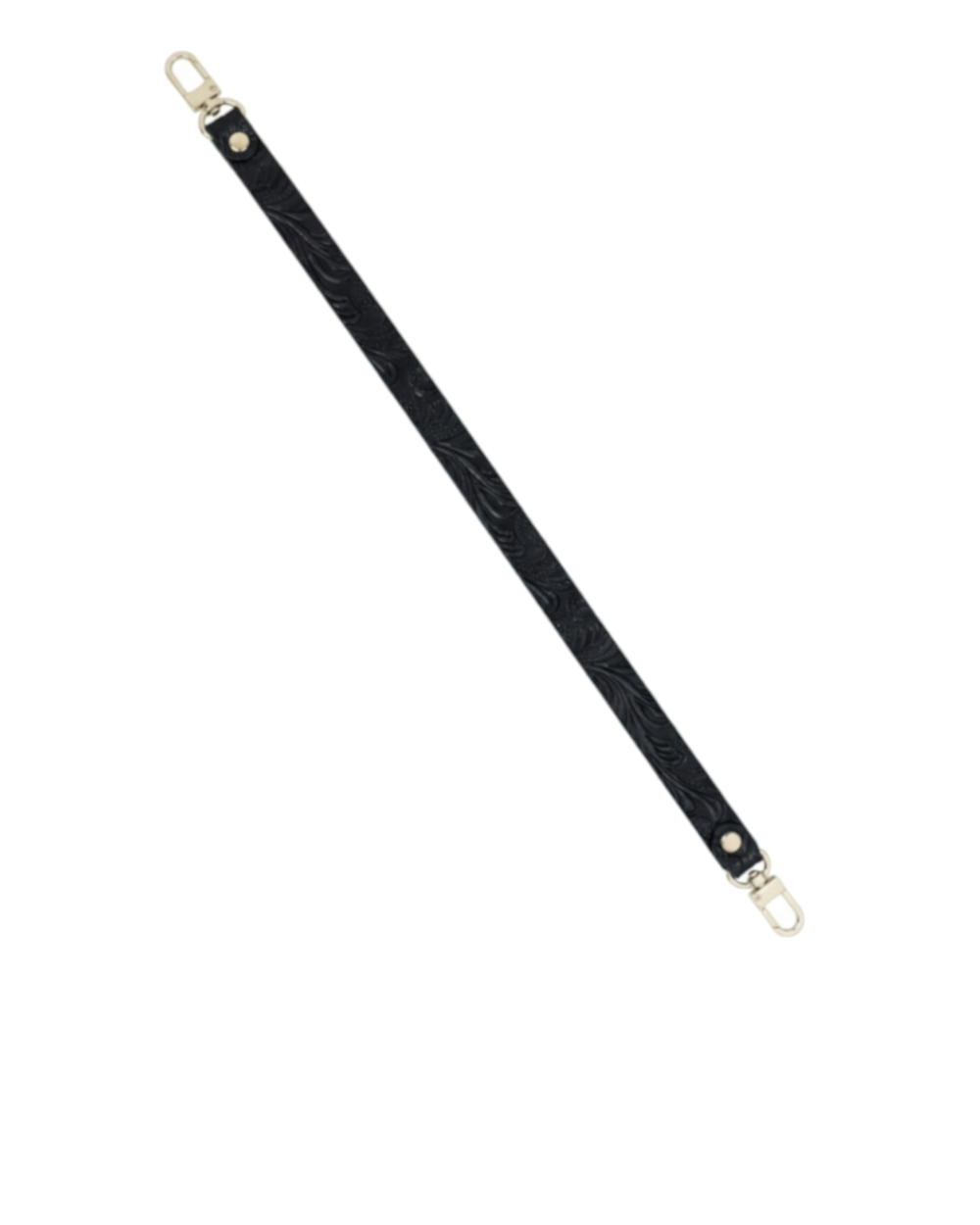 Skórzana rączka do torebki THIN Black Wild Roses