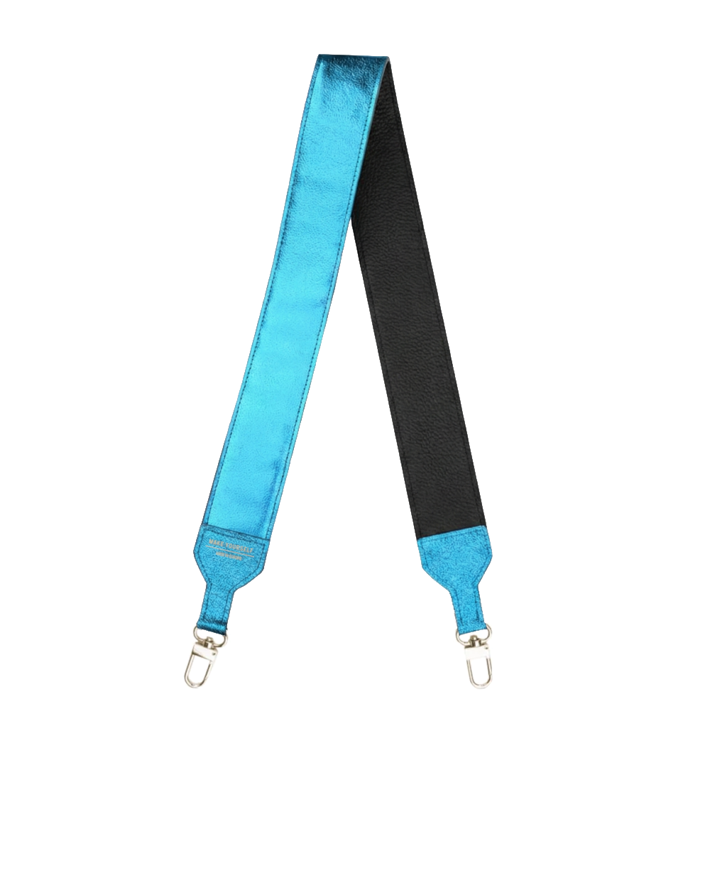 Skórzany długi szeroki pasek Blue Mirror