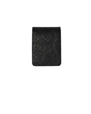 Wymienna klapa skórzana Black Wild Roses Rectangular