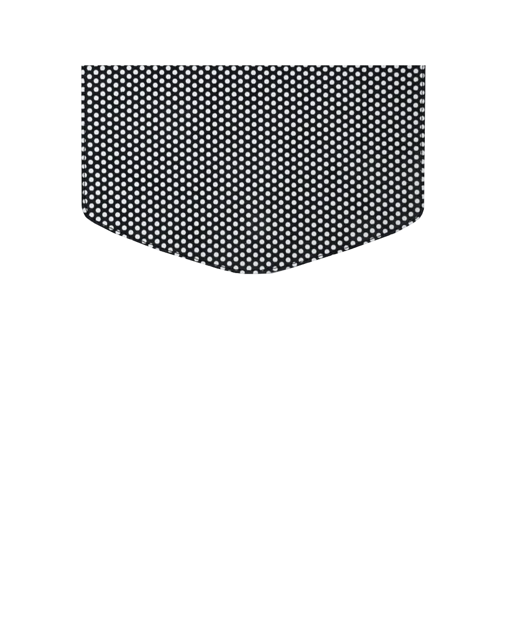 Wymienna klapa zamszowa Polka dot Pointed