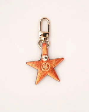 Brelok Skórzany do torebki MINI STAR Orange Mirror