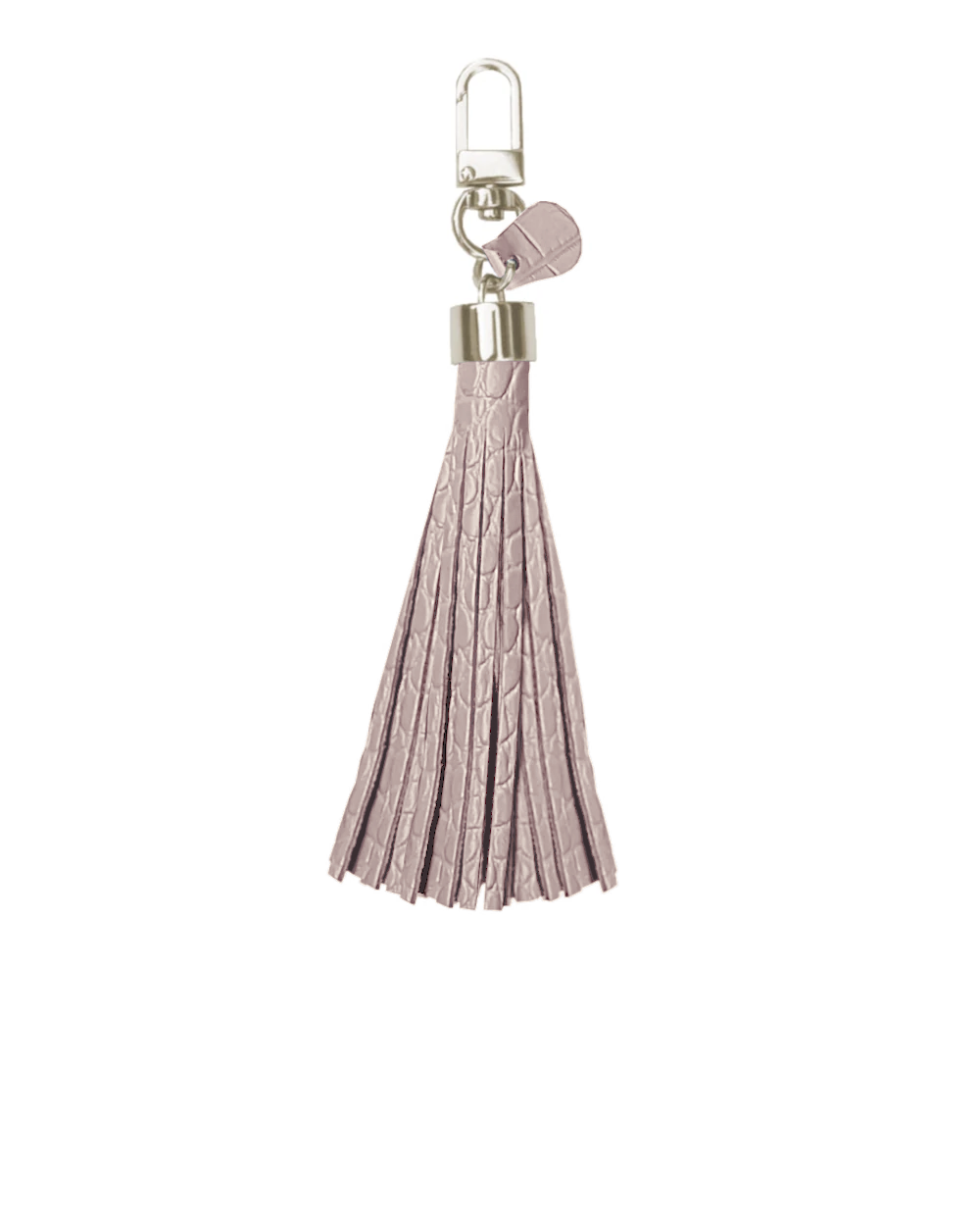 Frędzel skórzany do torebki SIMPLE glossy pink cro