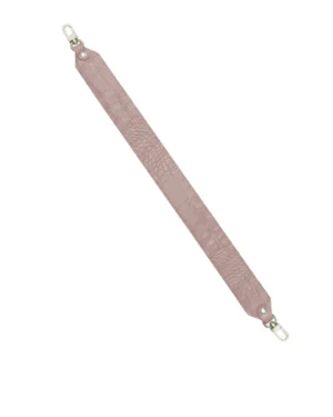 Krótki pasek do torebki Glossy cro pink