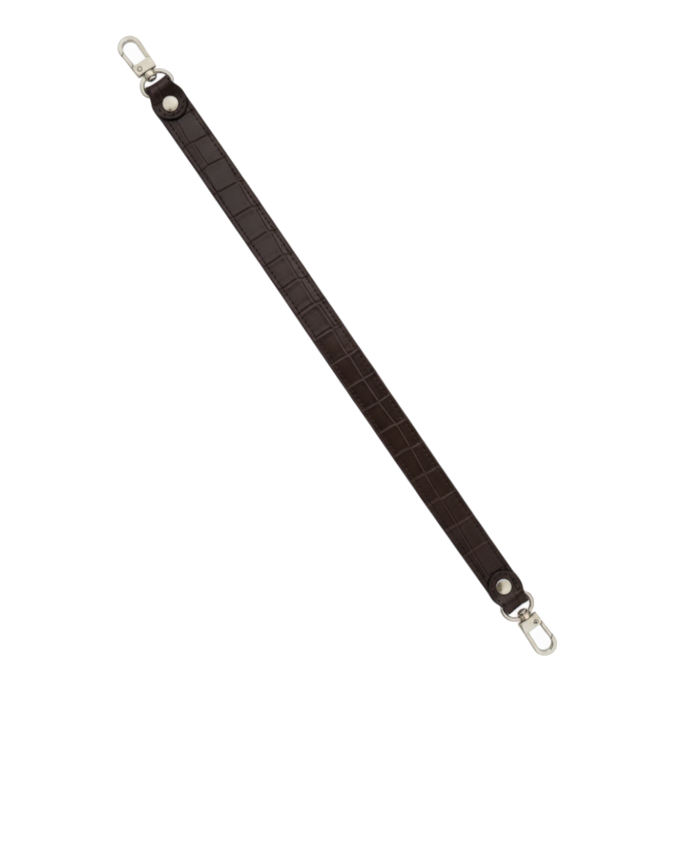 Skórzana rączka do torebki THIN Glossy Brown Cro