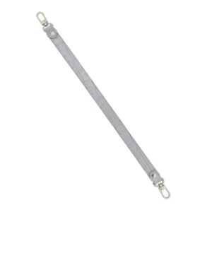 Skórzana rączka do torebki THIN Glossy Gray Cro