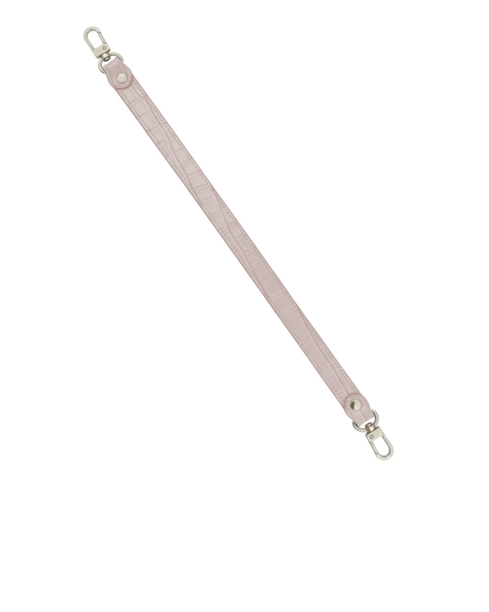 Skórzana rączka do torebki THIN Glossy Pink Cro