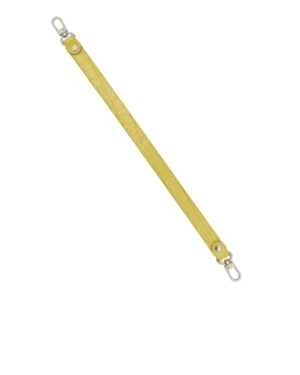 Skórzana rączka do torebki THIN Glossy Yellow Cro