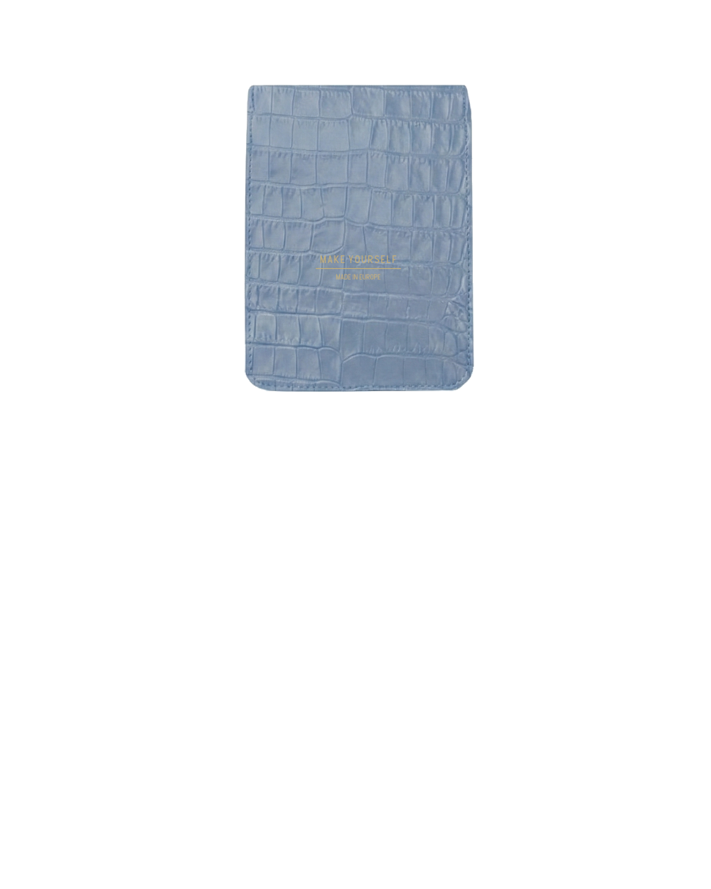 Wąska klapa do torebki RECTANGULAR Glossy cro blue