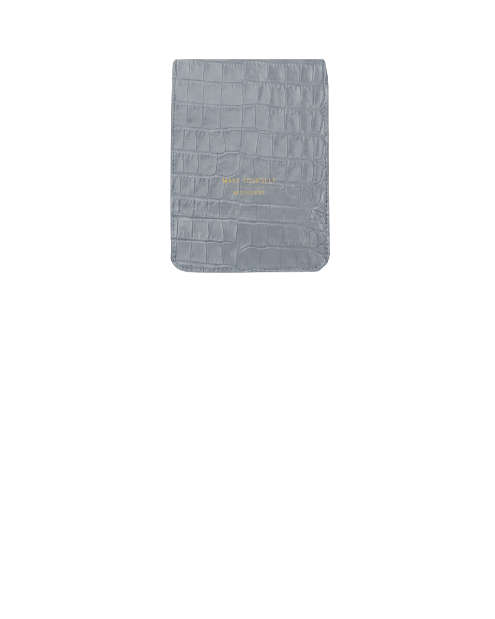 Wąska klapa do torebki RECTANGULAR Glossy cro gray