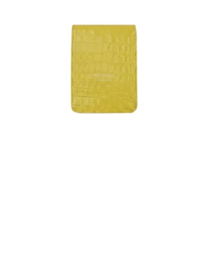 Wąska klapa do torebki RECTANGULAR Glossy cro yellow