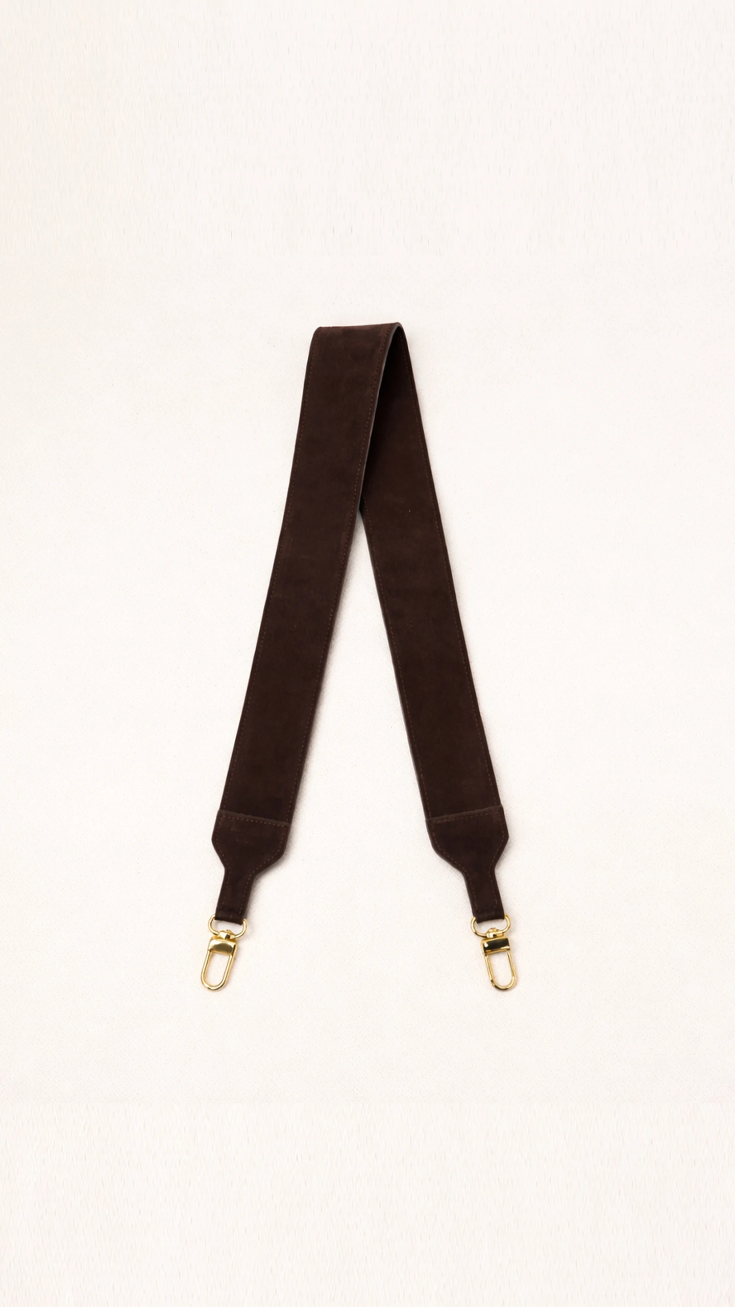 Długi pasek zamszowy do torebki PRIME Choco