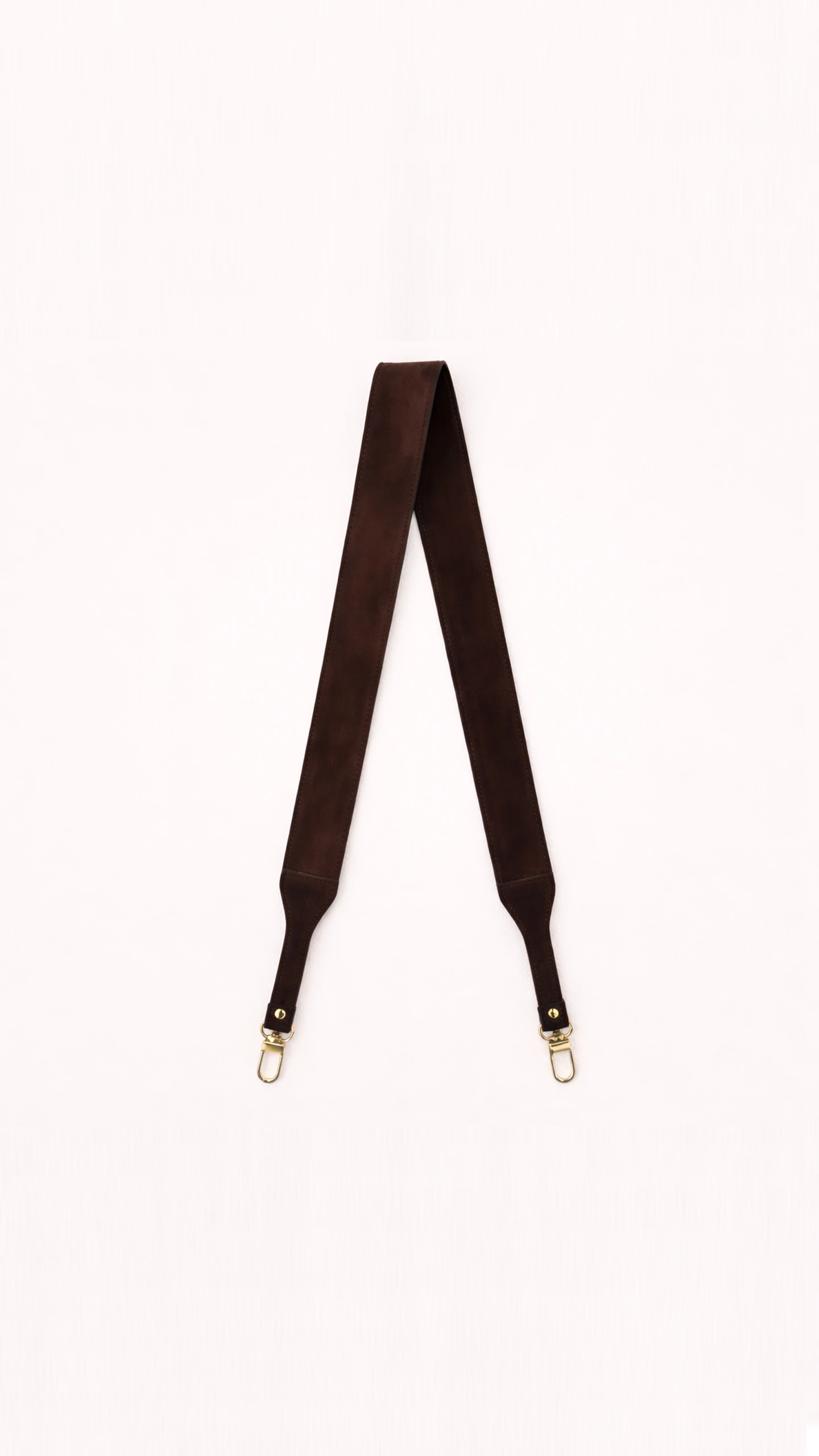 Długi pasek zamszowy do torebki SLIM Choco