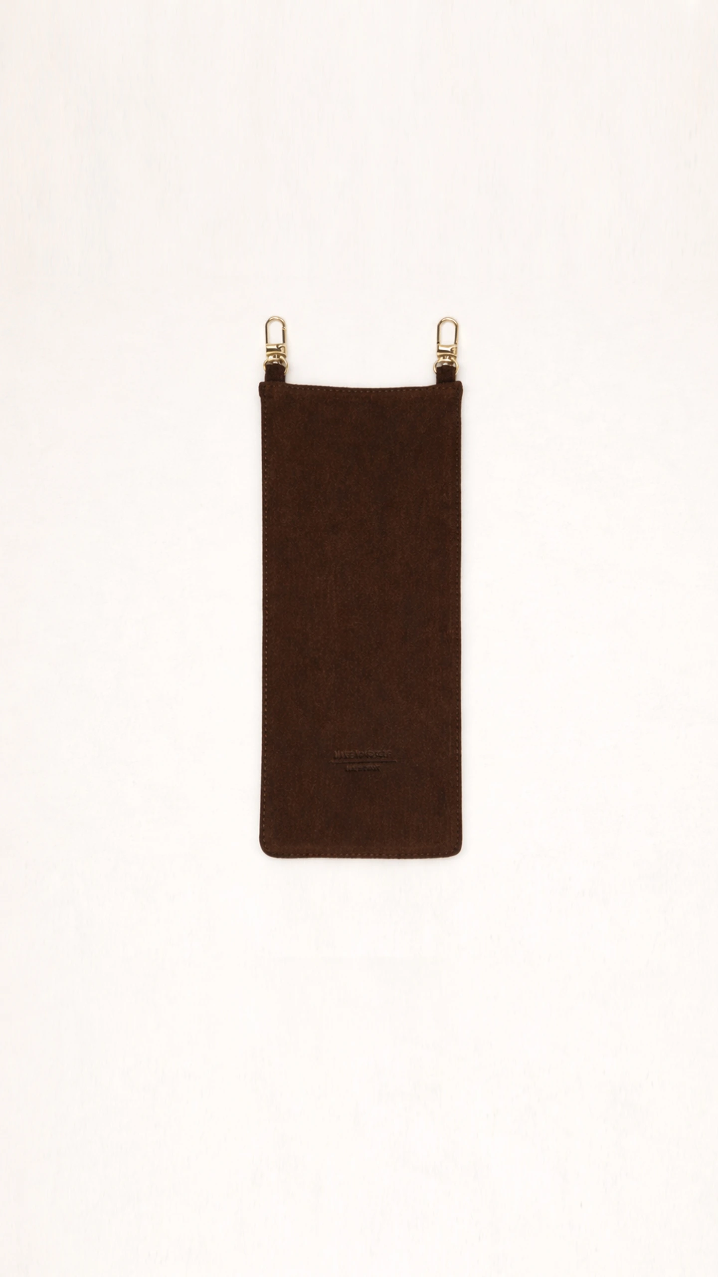 Klapa zamszowa do torebki RECTANGULAR Choco