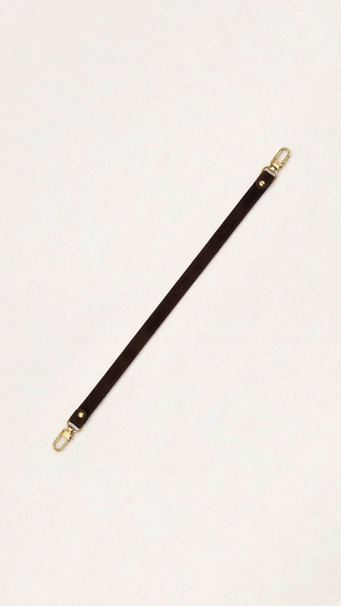 Krótki pasek do torebki THIN Choco